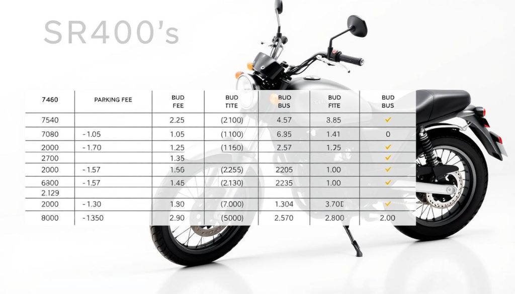SR400駐車場費用比較表 SR400駐車場費用比較表