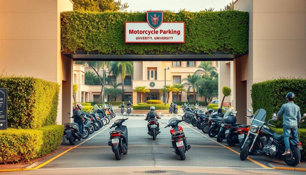 バイク駐輪場のアクセス